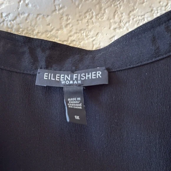 Eileen Fisher Silk Georgette Crepe Sleeveless Shirt 1X - Picture 5 of 10
